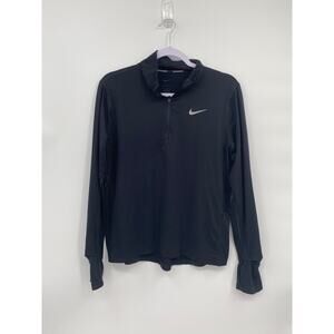 Nike Element Dri-Fit Half-Zip Women’s Running Top CU3220-010 Black Size M